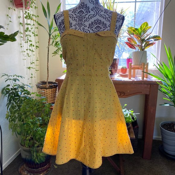 * Heart Soul Yellow Sweetheart Dress Sleeveless * - Picture 4 of 15